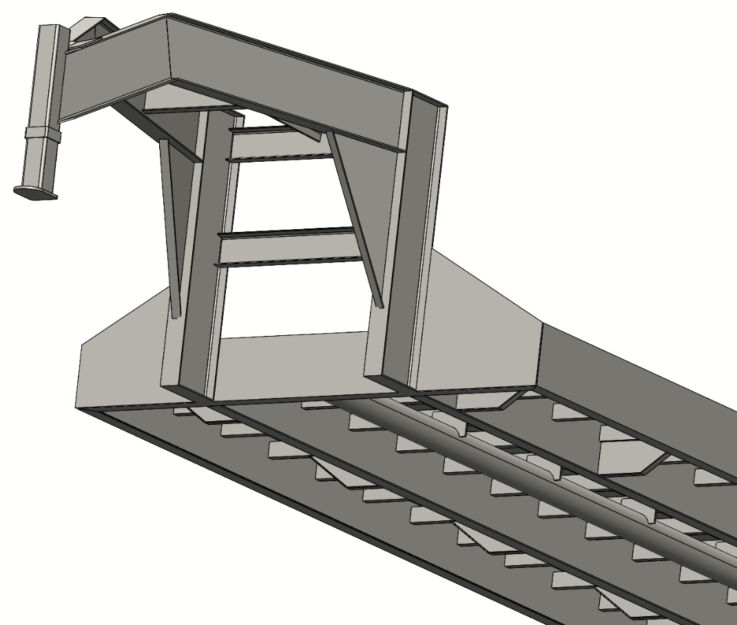 Running gear subassembly used for chassis interface and movement envelope coordination.