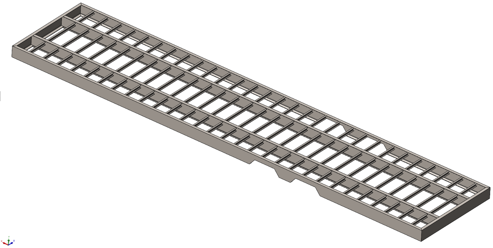 Overall 40 ft gooseneck flatbed trailer chassis structure