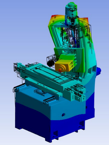 Initial whole machine modal result for the second structural mode
