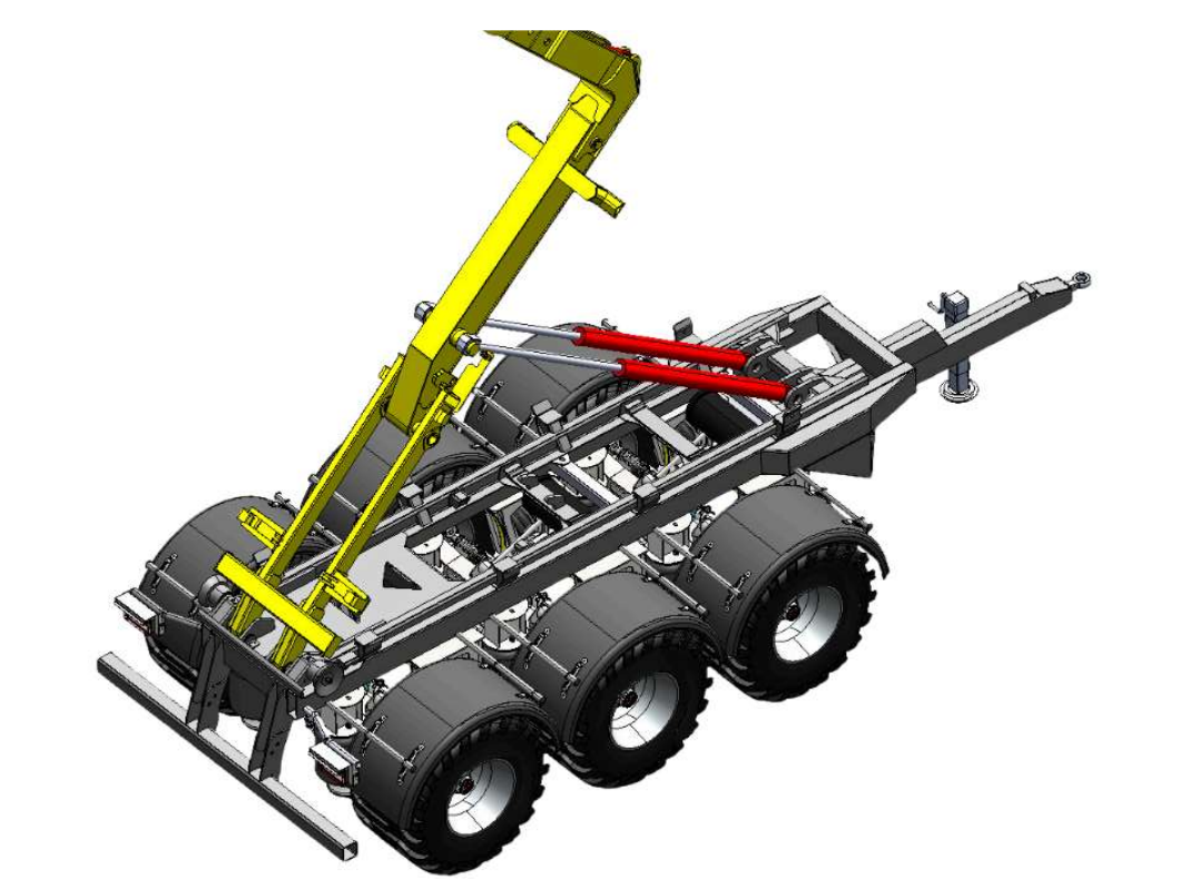 30 Ton Hydraulic Hooklift Container Trailer