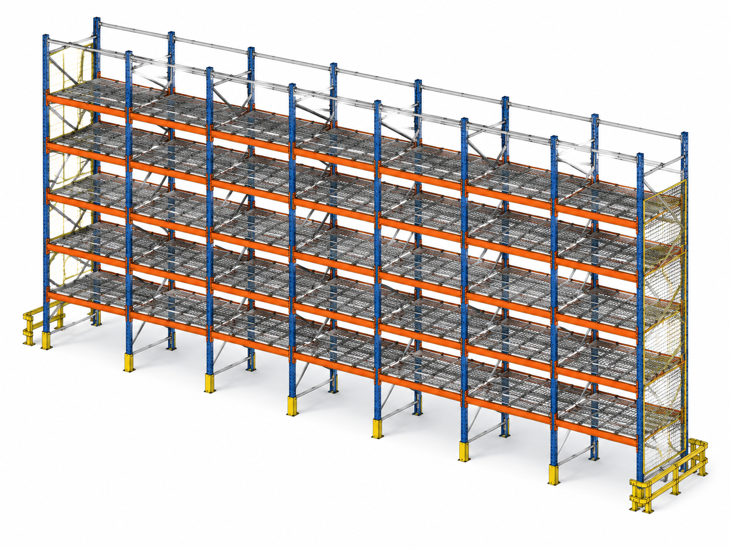 Overall industrial warehouse rack structural design