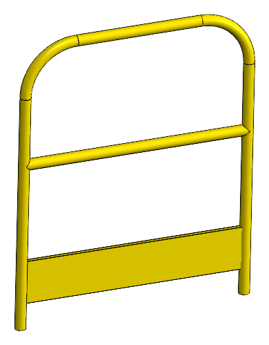 Modular industrial guardrail panel